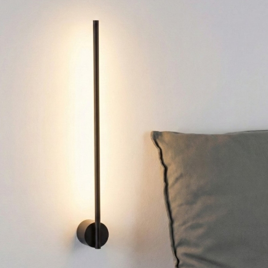 Applique per comodini bacchetta nera led 10w 3000k