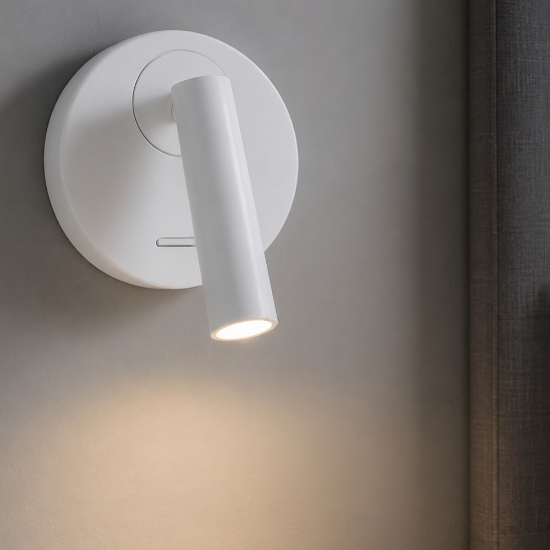 Applique camera da letto led 3000k orientabile bianco