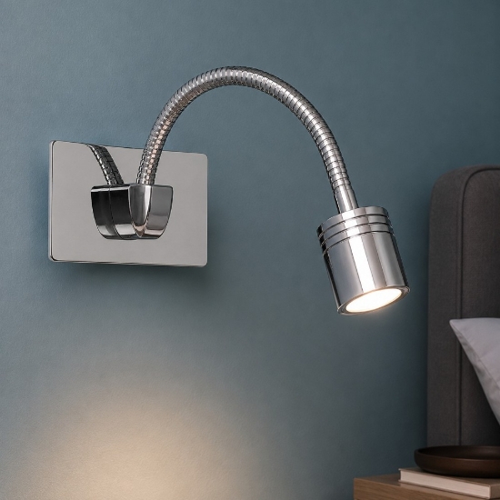Dynamo ap applique da parete per comodino led 3w 4000k orientabile ideal lux