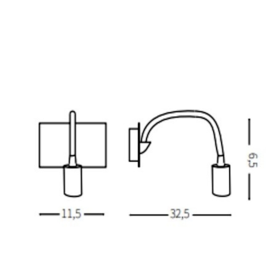 Dynamo ap applique da parete per comodino led 3w 4000k orientabile ideal lux