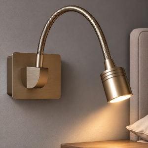 Dynamo ap applique per comodino camera da letto luce orientabile led 3w 4000k nickel