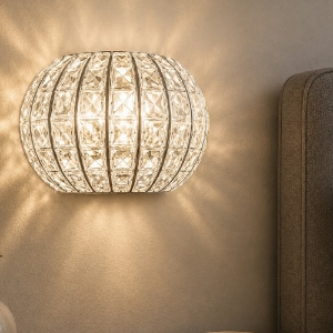 Calypso ap2  applique di cristallo per comodino camera da letto ideal lux