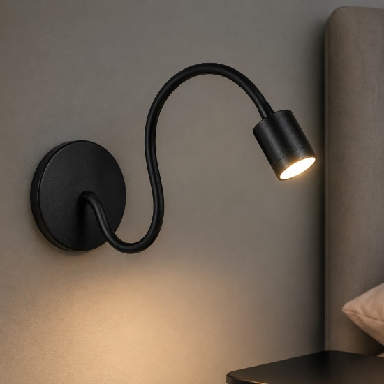 Ideal lux focus-1 ap applique nero da lettura per comodino camera da letto