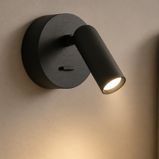 Bean ap round ideal lux applique camera da letto led 3w 3000k orientabile