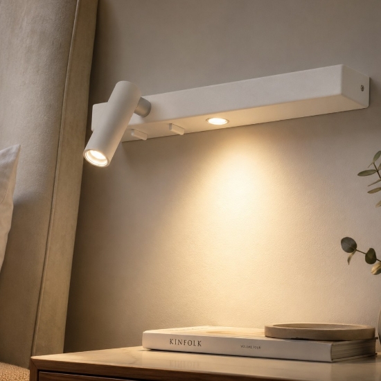 Ideal lux bonne nuit-1 ap applique bianca per comodino led 3000k