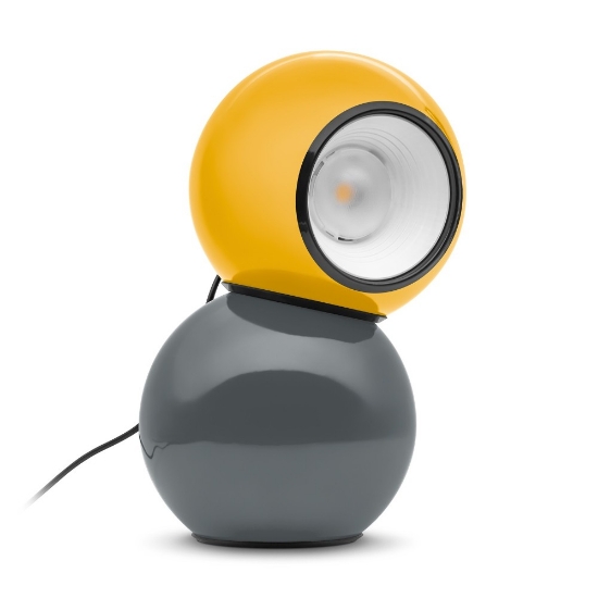 Lampada da tavolo led dimmerabile stilnovo gravitino grigio e giallo