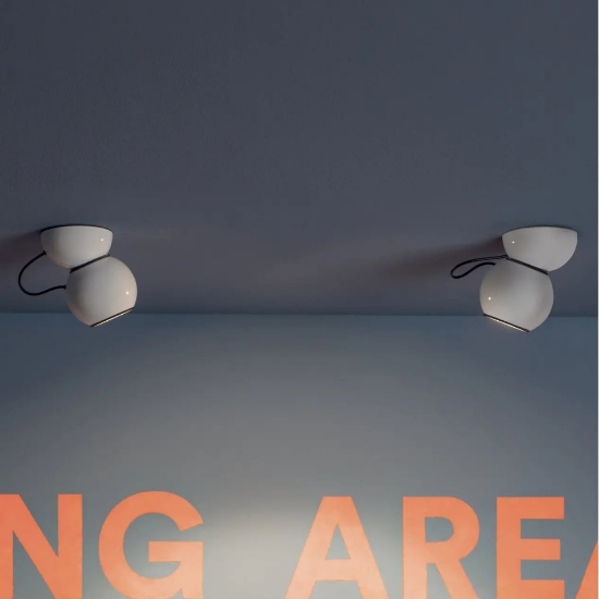 Faretto da soffitto orientabile bianco stilnovo gravitino led 3000k