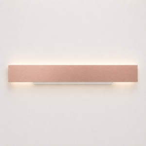 Applique da parete rettangolare oro rosato 65 cm led 43w cct 3000k 4000k moderna