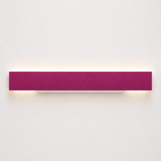 Applique per cameretta magenta 65 cm rettangolare led cct 43w 3000k 4000k