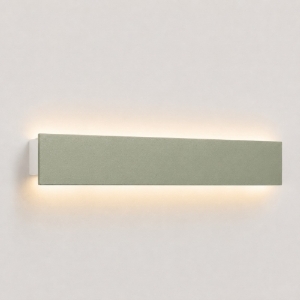 Applique verde salvia 65 cm led cct 3000k 4000k moderna luce indiretta a parete