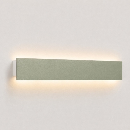 Applique verde salvia 65 cm led cct 3000k 4000k moderna luce indiretta a parete