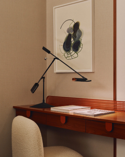 Lampada da scrivania stilnovo halley led 3000k orientabile