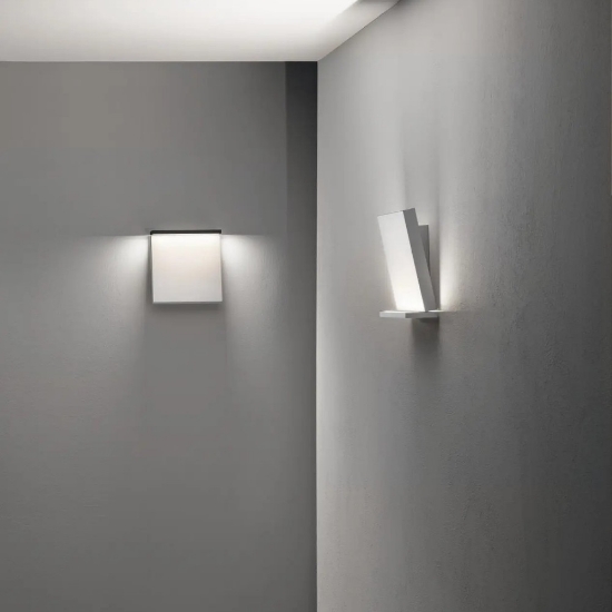 Applique da parete moderna stilnovo inbilico bianca led 3000k