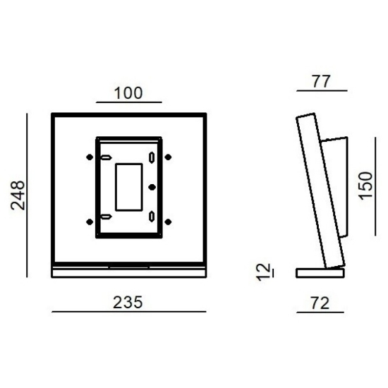 Applique da parete moderna stilnovo inbilico bianca led 3000k
