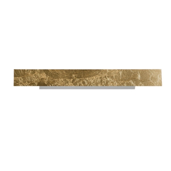 Applique rettangolare foglia oro 65 cm led cct 3000k 4000k moderna per soggiorno