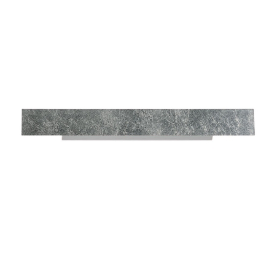Lampada da parete soggiorno 65 cm foglia argento rettangolare led 43w cct 3000k 4000k