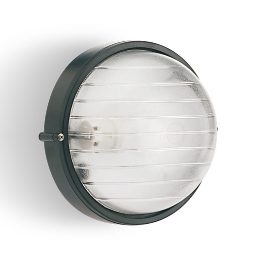 Plafoniera nera per esterno balcone design industrial ip54