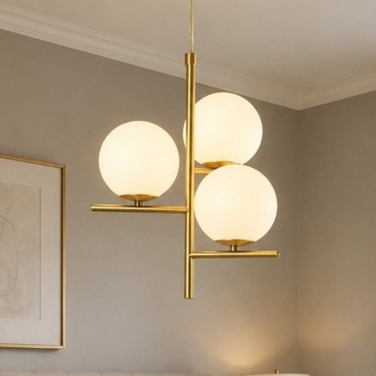 Lampadario camera matrimoniale oro ottone