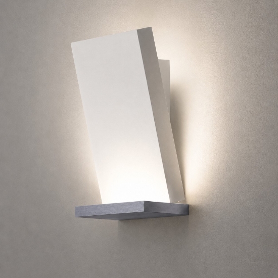 Applique da parete design moderno stilnovo inbilico biano grigio led 3000k