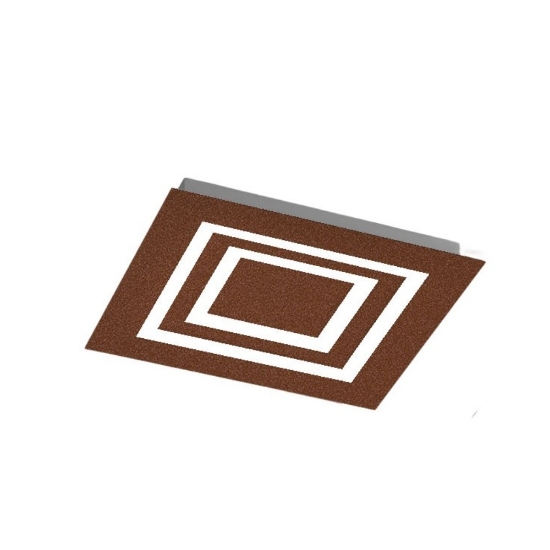 Plafoniera 35 cm rame opaco quadrata moderna led cct 3000k 4000k