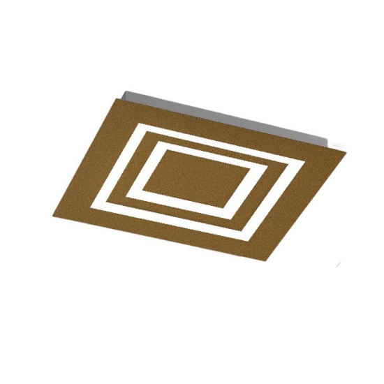 Plafoniera 35 cm quadrata oro opaco moderna led cct 3000k 4000k per camera da letto