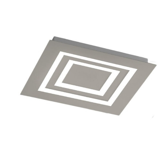 Plafoniera tortora 35 cm quadrata moderna led cct 3000k 4000k per cucina