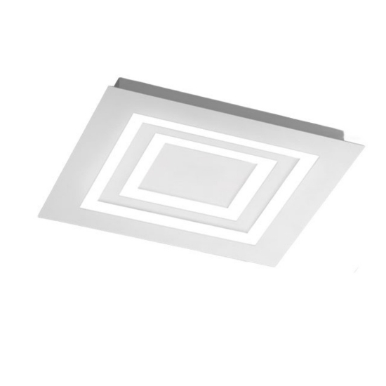 Plafoniera bianca quadrata moderna 35 cm led cct 3000k 4000k per ingresso