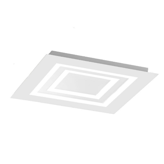 Plafoniera 50 cm quadrata bianca moderna led cct 3000k 4000k per soggiorno