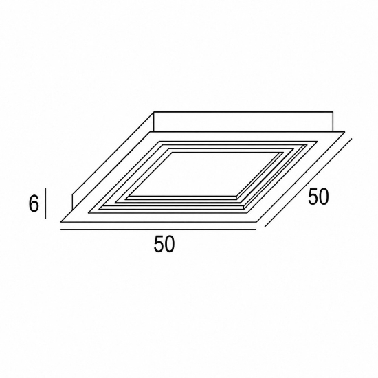 Plafoniera 50 cm quadrata bianca moderna led cct 3000k 4000k per soggiorno