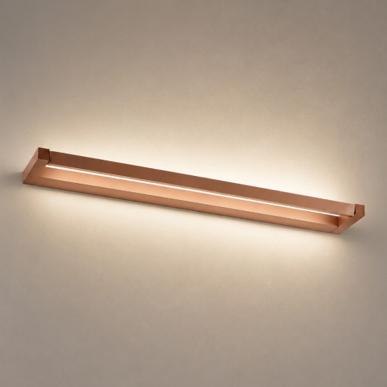 Applique da parete moderna slim led 24w cct 2700k 3000k 4000k girevole marrone perenz illuminazione
