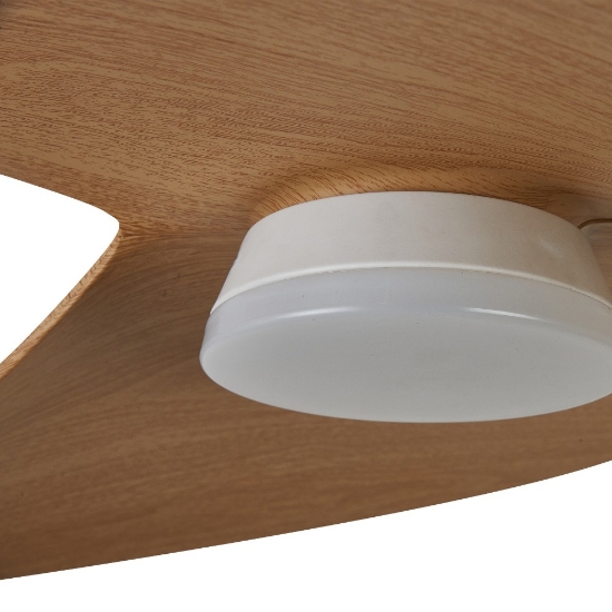 Piccolo ventilatore da soffitto led cct da 3000k a 5000k bianco e pale legno fino a 13 mq con telecomando