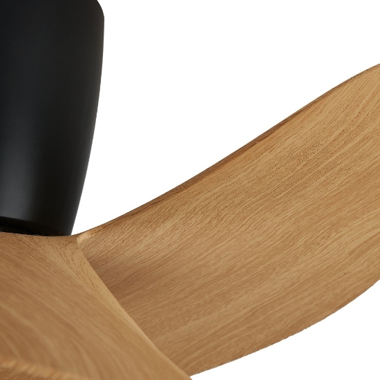 Lampadario ventilatore da soffitto con pale luce led cct 3000k 5000k nero legno stanza 13 mq con telecomando