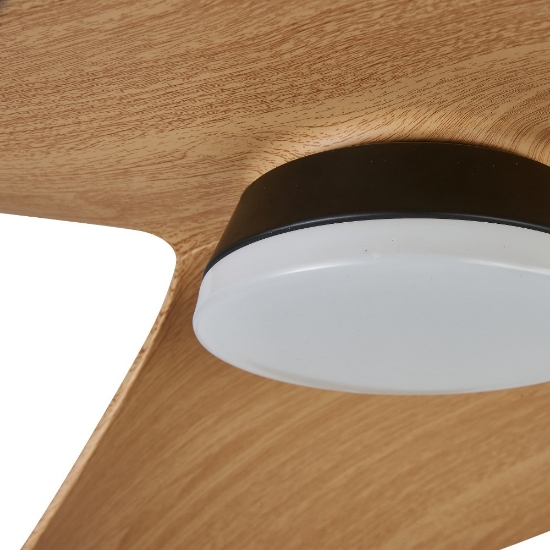 Lampadario ventilatore da soffitto con pale luce led cct 3000k 5000k nero legno stanza 13 mq con telecomando