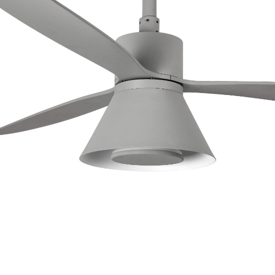 Ventilatore da soffitto grigio con led cct 2700k 3500k 4000k app tuya motore silenzioso 28 mq