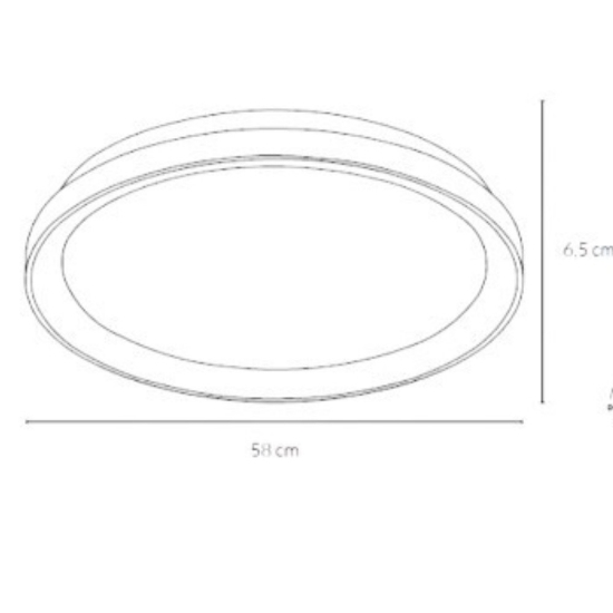 Plafoniera bianca rotonda 60cm led cct 60w 3000k 4000k vivida lifering-r