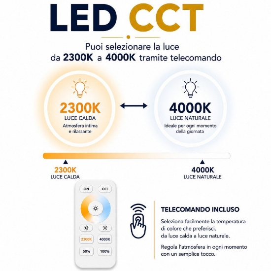Plafoniera allungabile moderna per soggiorno led cct 2300k-4000k con telecomando