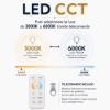 Lampadario a sospensione bianco design moderno led cct 3000k 6000k con telecomando per soggiorno