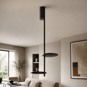 Plafoniera moderna stilnovo kimia nera led orientabili