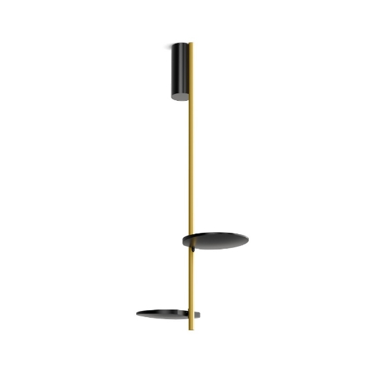 Stilnovo kimia plafoniera moderna nero e oro led 2700k orientabili