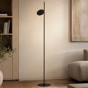 Lampada da terra piantana nera orientanile stilnovo kimia led dimmerabile