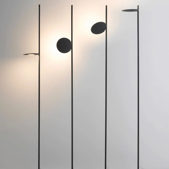 Lampada da terra piantana nera orientanile stilnovo kimia led dimmerabile