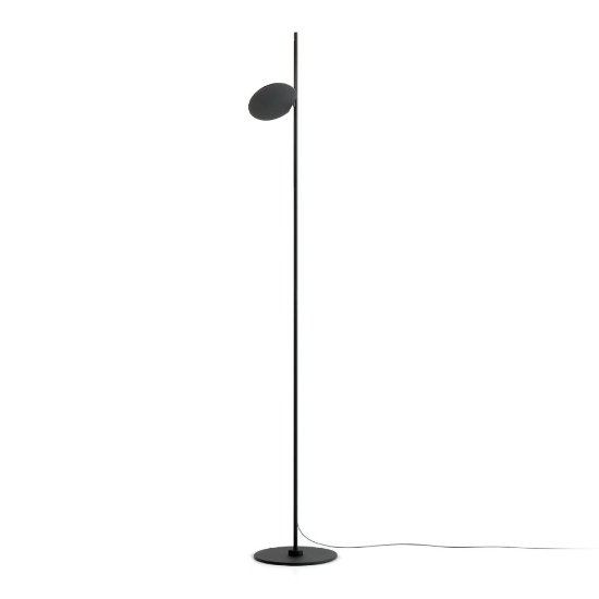 Lampada da terra piantana nera orientanile stilnovo kimia led dimmerabile