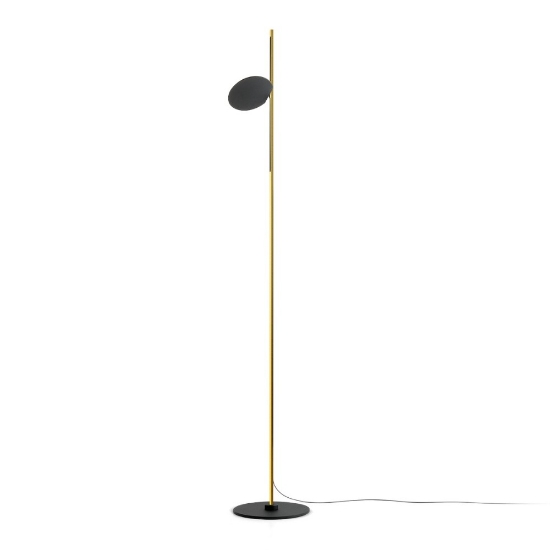 Stilnovo kimia piantana nero e oro led 2700k orientabile