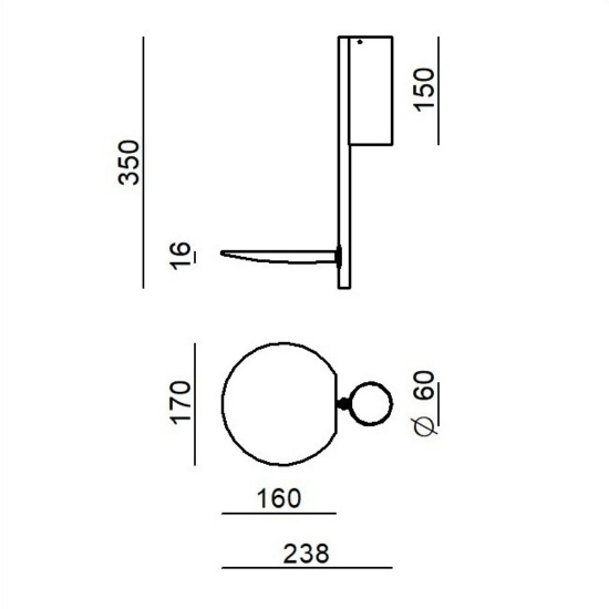 Kimia stilnovo plafoniera orientabile nera led 2700k moderna