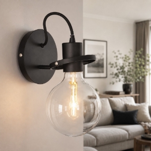 Ideal lux radio ap1 applique moderna nero orientabile