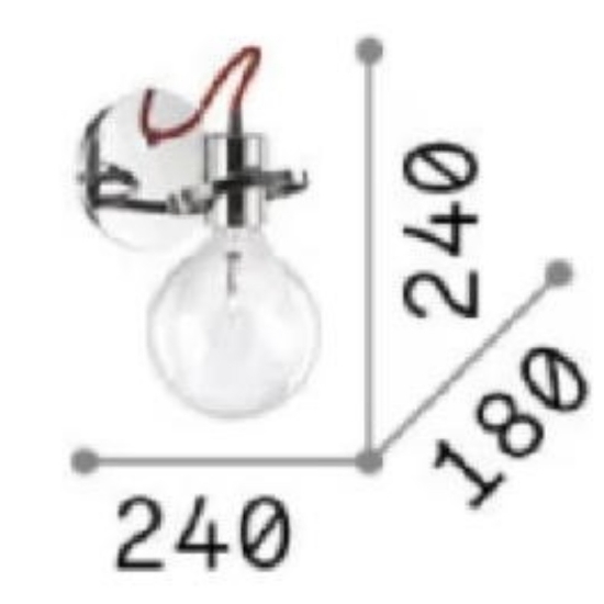Ideal lux radio ap1 applique moderna nero orientabile