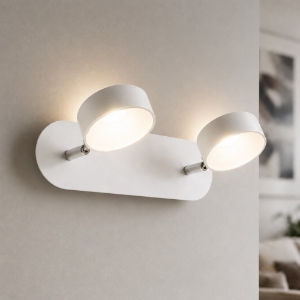Ideal lux oby ap2 applique due luci led 12w 3000k orientabili