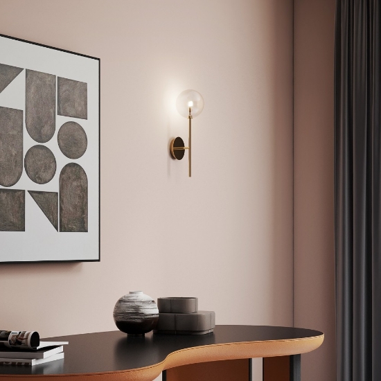 Applique da parete equinoxe ap1 ottone ideal lux