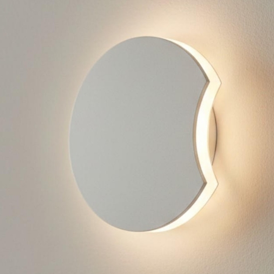 Applique da parete moderna mezza luna bianca led 3000k