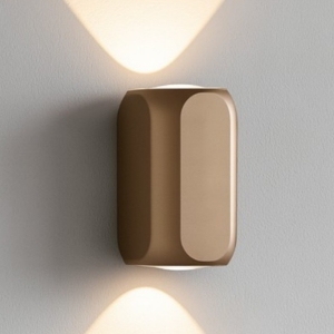 Applique moderna colore moca caffe led biemissione 3000k